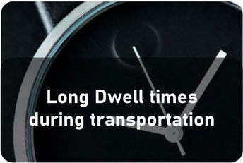 Long Dwell times
during transportation